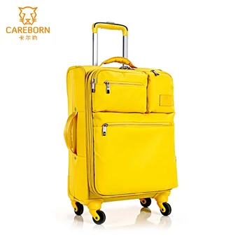 black and yellow suitcase