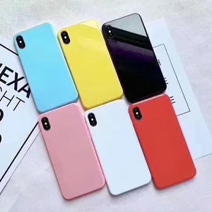 TPU Glass Back Phone Cover Case iPhone 6 7 8 X XS XR Max