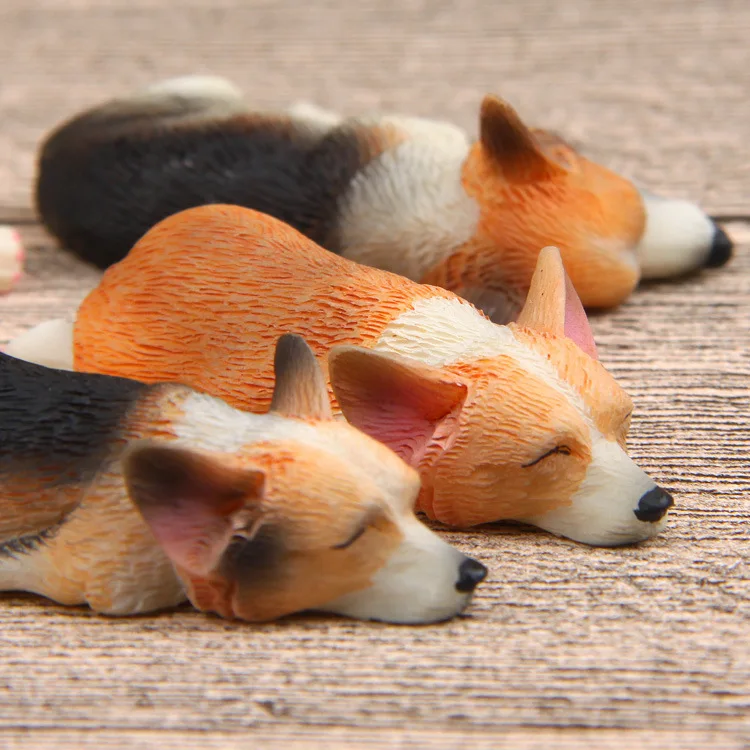 

3D corgi Magnet Cute Sleeping Dog Refrigerator