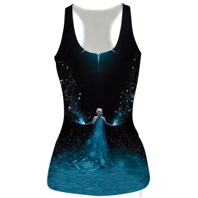 

Print on demand custom 3d Printed fitness tank top women, Custom color