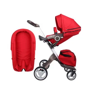 Image of S High View Four Wheel Baby Stroller Can Sit and Lie In Luxurious Folding Two-way Shock Absorber for Children Baby Carriage