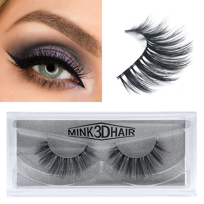 

Mink eyelashes vendor 3d lashes with custom packaging, Black/ custom