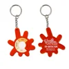 Free sample promotional key ring custom pvc keyring 3d rubber fashion keychain factory