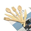 Yisheng wooden disposable cutlery knife fork spoon set birch wood flatware set