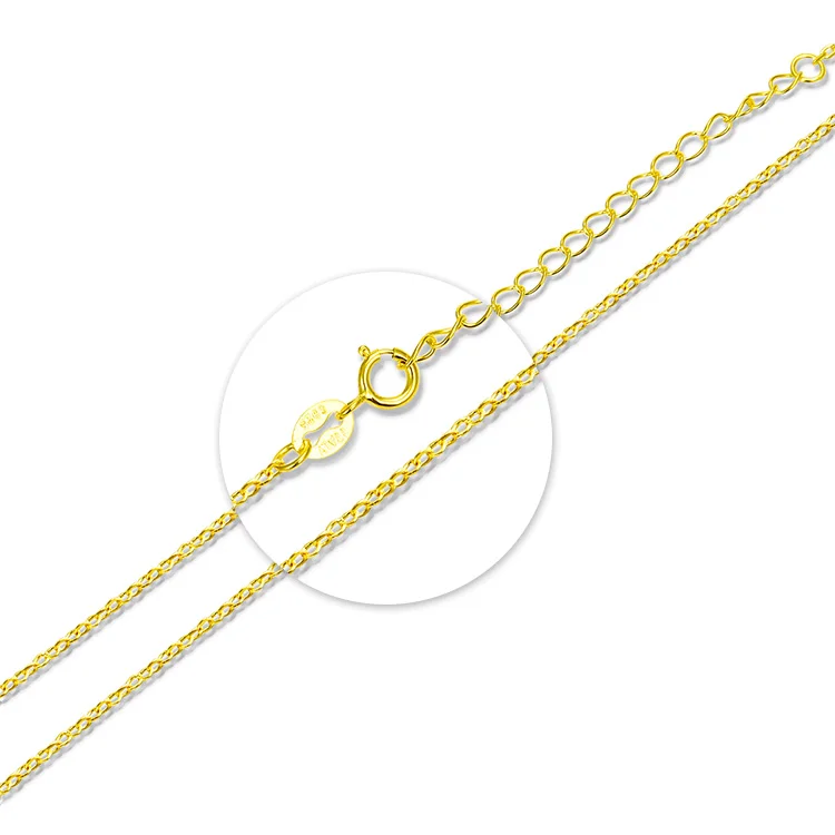 

POLIVA Wholesale Women Necklace Chain Jewelry Gold S925 Sterling Silver Designs for Ladies 030 ANKER Chain - GOLD K Gold Plated