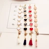 Creative alloy drop oil love bracelet tassel pendant diy mobile phone shell material package handmade jewelry accessories