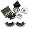 100% Cruelty free 3d mink eyelashes packaging box 25mm eyelashes private label mink eyelashes