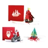 Hot sale christmas 3d greeting popup card