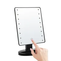 

LED makeup mirror with lamp touch screen table lamp square dressing mirror
