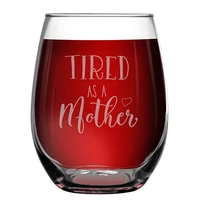 

Sublimation Stemless Etched Wholesale Custom Customizable Wine Glass With Print