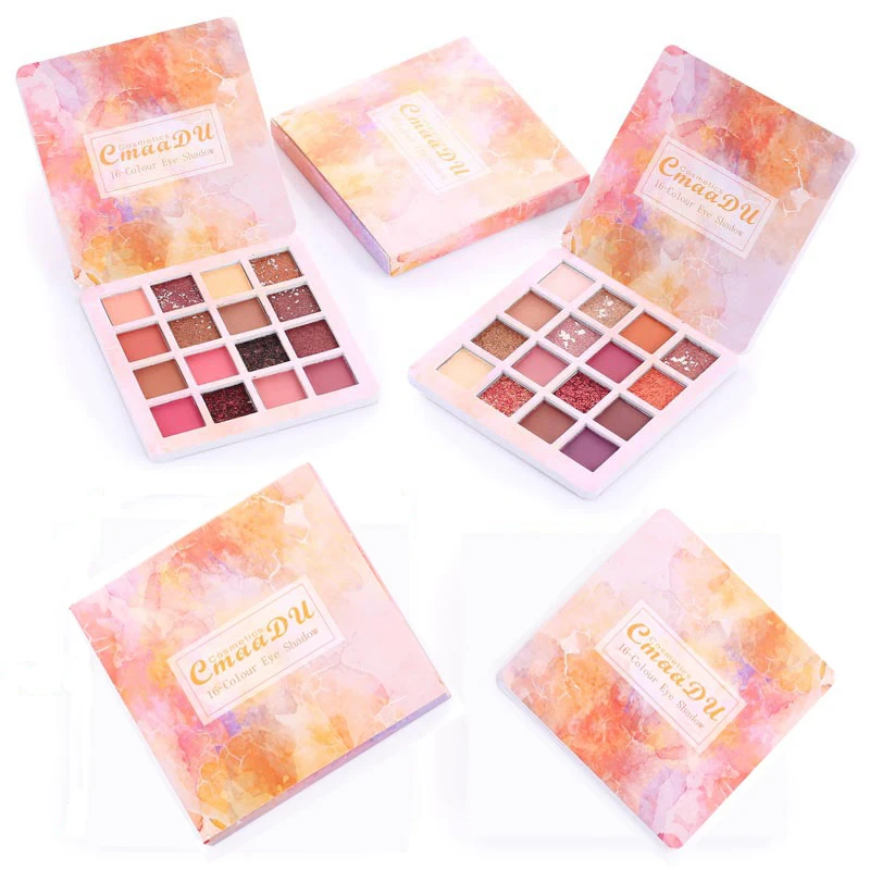 

16-color Shiny Eye Shadow Makeup Matte And Metal Waterproof Flash Eye Shadow Tray Women Beauty