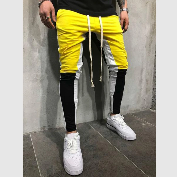 

2019 New arrival men jogger sport pants drawstring stripes track pants street high quality sweatpants custom joggers