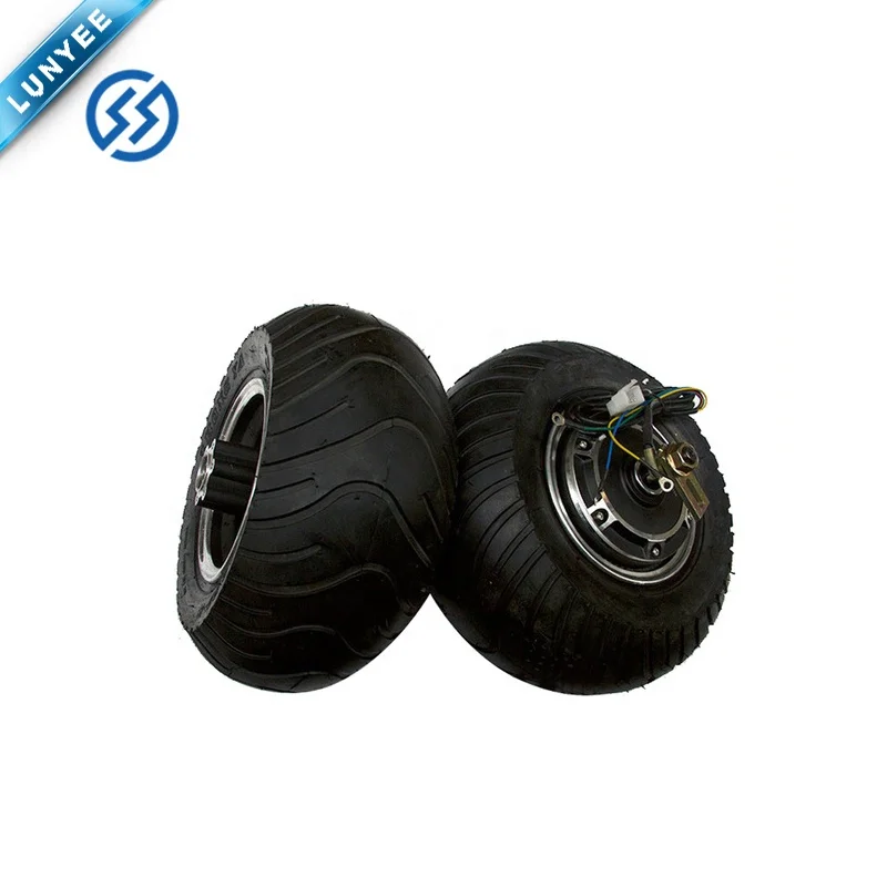

13 Inch 13X6.50-6 Wide Tire Double Shaft Brushless Gearless DC Skateboard hub motor