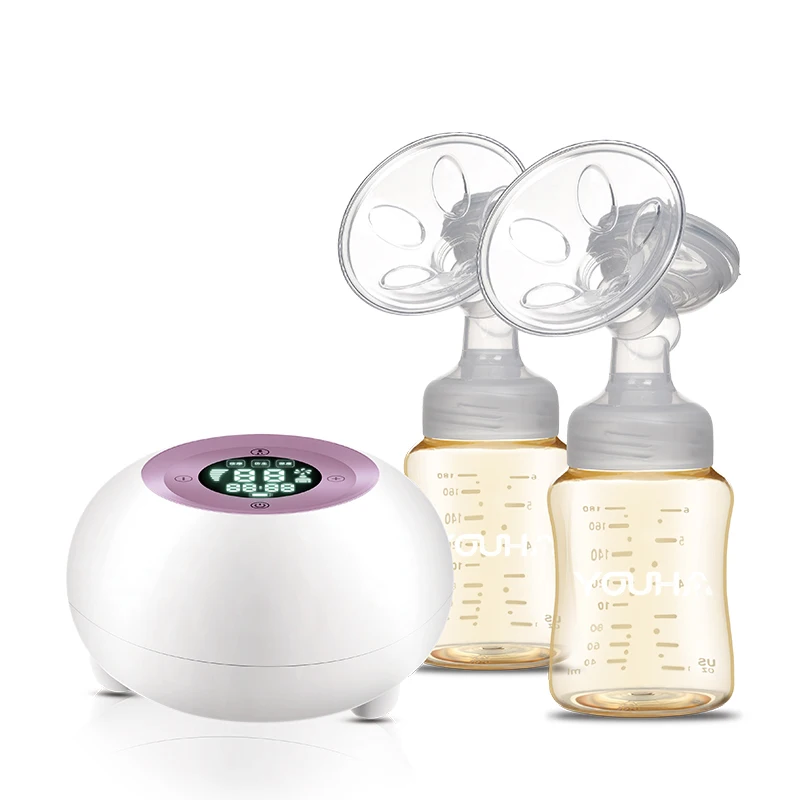 

YOUHA Natural frequency conversion double electric breast pump, White and purple