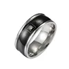 Brand Jewelry Fashion Black Stainless Steel Wedding Ring For Men