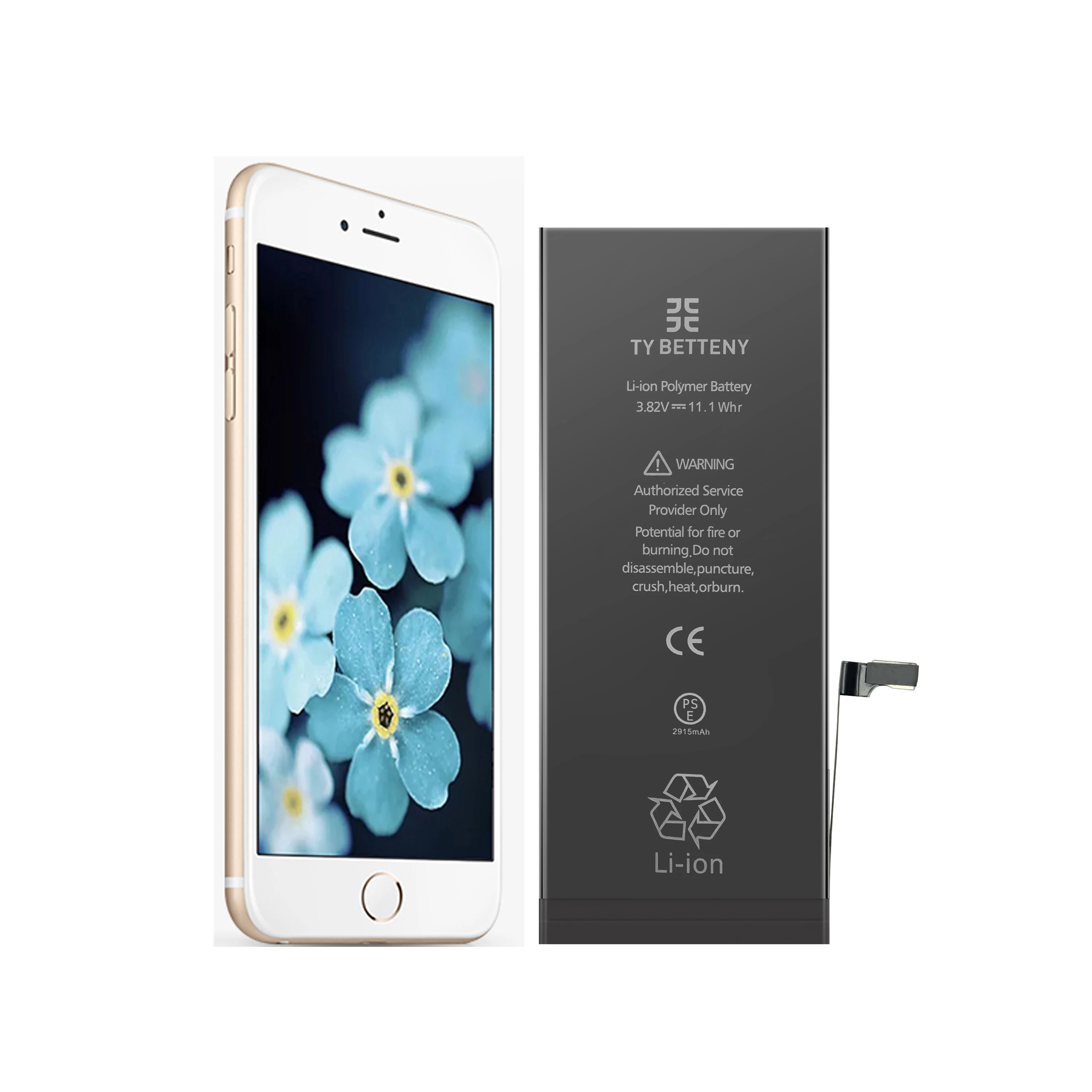 

Cell phone battery for iphone 6P 2915mAh replacement Li-ion Battery for iphone 6 plus battery
