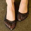 Women Summer Short Hollowing out lace printing Socks Antislip Smile Face Boat Invisible Socks