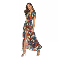 

Hot sale loose women african style plus size beach split long dress