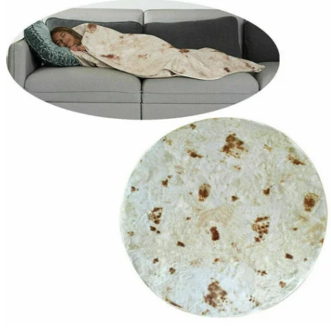 

Burrito Blanket Throw Tortilla Texture Soft Super Bed Sofa Bedding Quilt Cozy Throw Blanket In Cap Warm Hooded Blanket