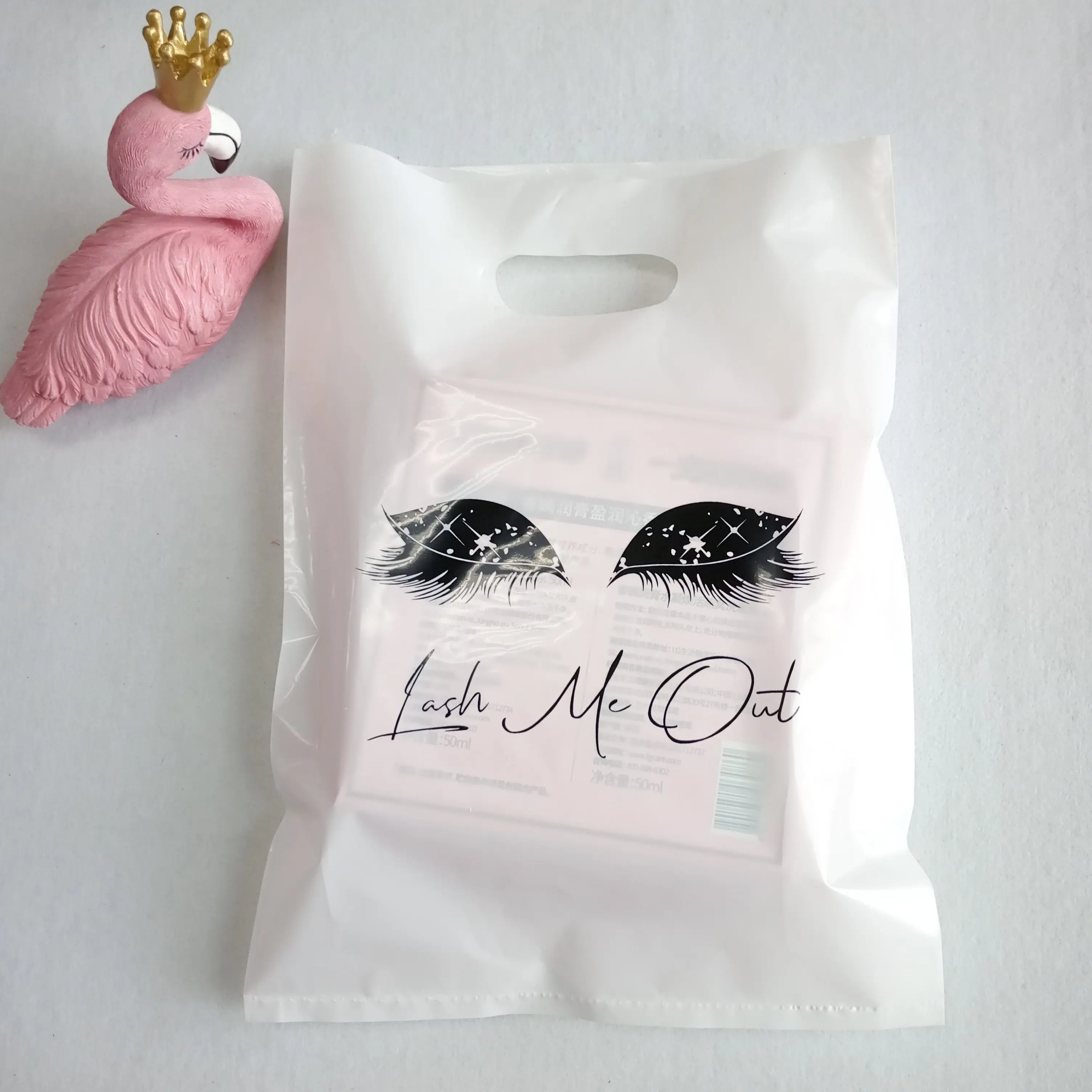 

die cut handle plastic bag retail shopping bag with customized logo for clothes packings, Customized color