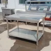 Commercial Kitchen Restaurant Equipment Stainless Steel 2-Tier Kitchen Table