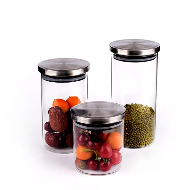 
Storage food cookie container jam sealed jar with lid 