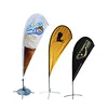Printing custom made beach flying banner ad flag ,teardrop flags uk