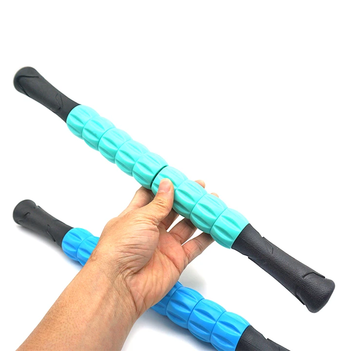 

Best fitness tool massager foam yoga leg arm back body muscle stick bar massage roller, Blue, green