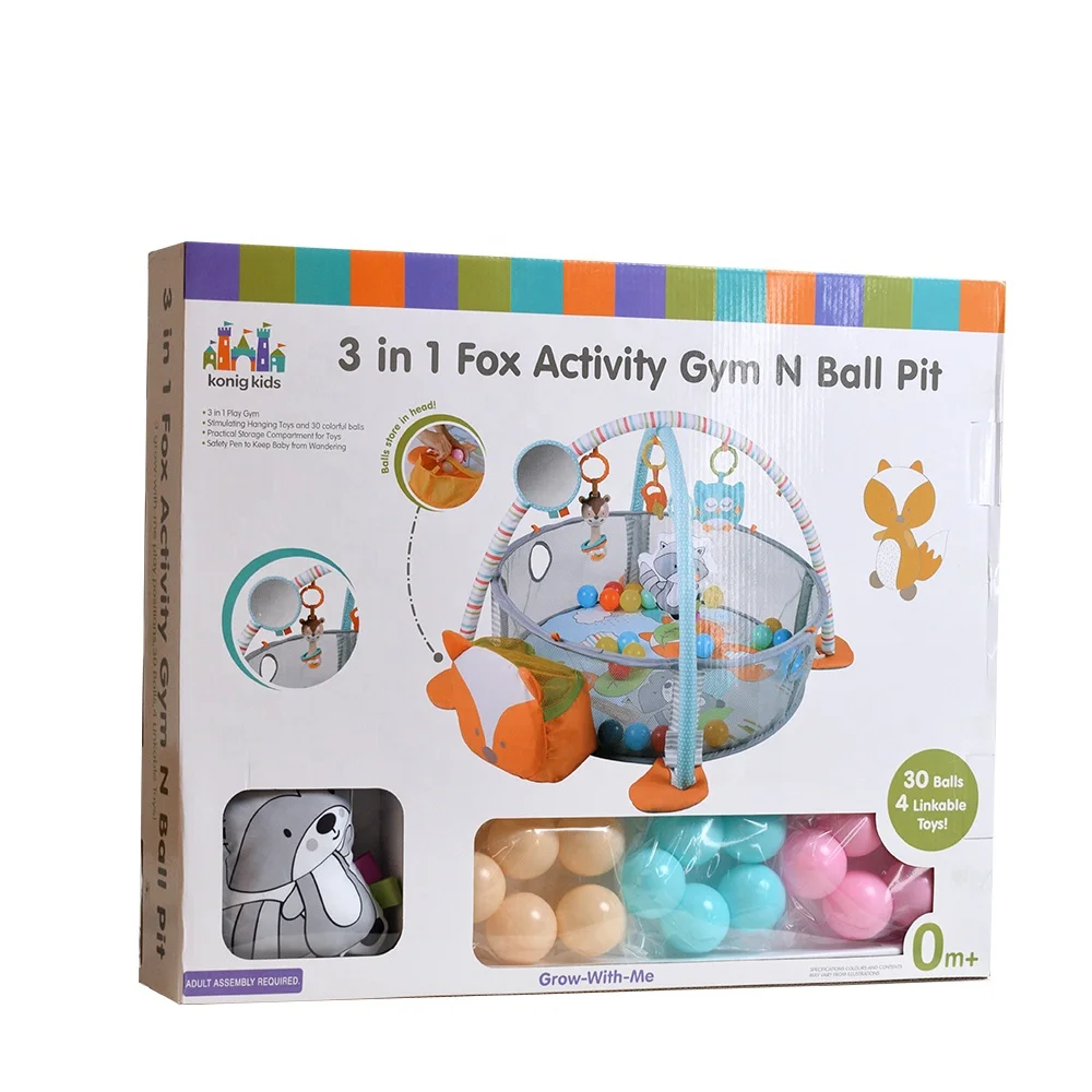 grow with me activity gym and ball pit assembly