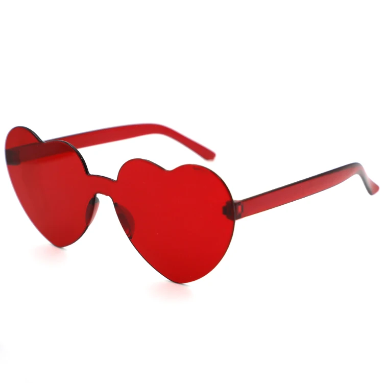 

Wholesale 2019 New Trending Products Heart Shaped One Piece Sunglasses, 11 colors