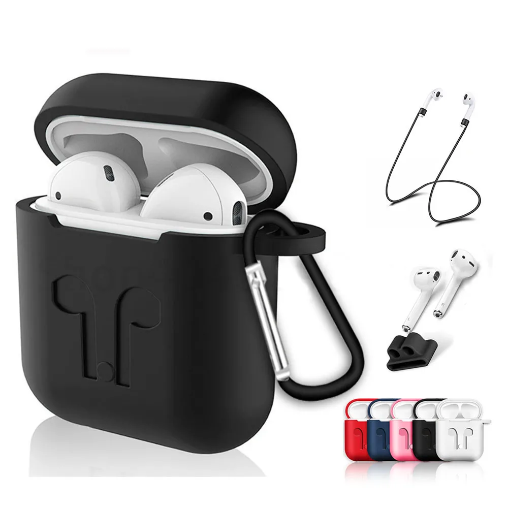 

Soft Silicone Case For Airpods For Air Pods Shockproof Earphone Protective Cover Waterproof for iPhone 7 8 Headset Accessories