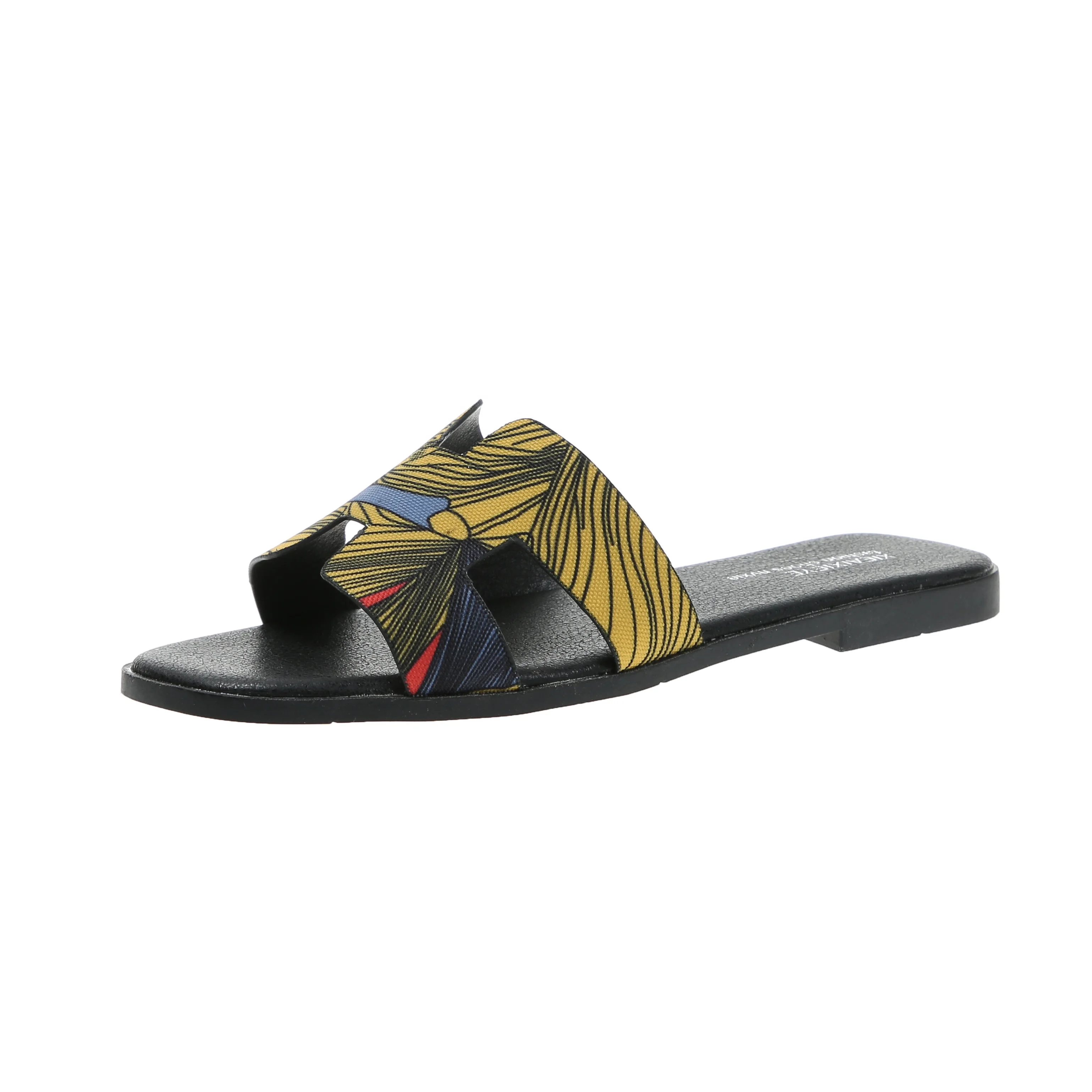 

women flat H sandals with printing, Picture