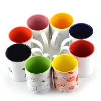 

Promotional mug 11oz inner color ceramic coffee mug for sublimation custom photo printing