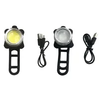 

High end USB rechargeable COB technology high beam bicycle front light and bike signal warning rear light set for EU US market