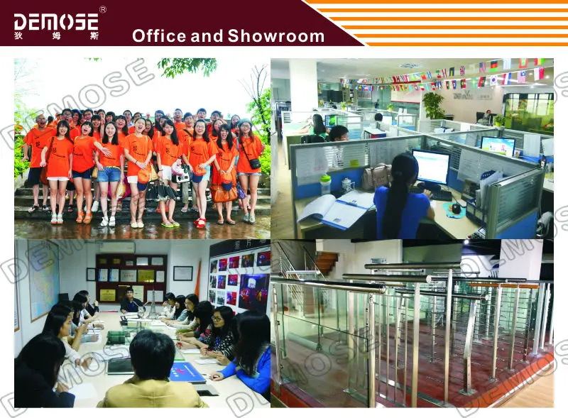 prefabricated frameless glass balcony railing