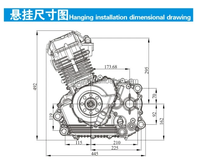 Motorcycle Engine 400cc with Balance Shaft , Zongshen Electric Start