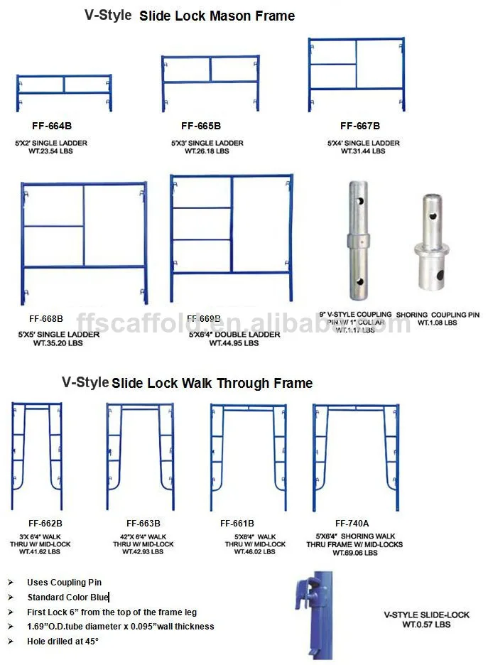 Scaffolding Ladder frames mason style, View ladder frame, FF Product ...