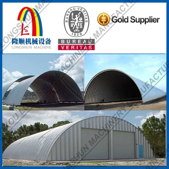 steel material arched roof roll forming machine for building