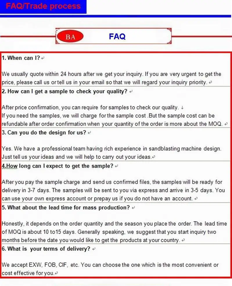 1faq trade process