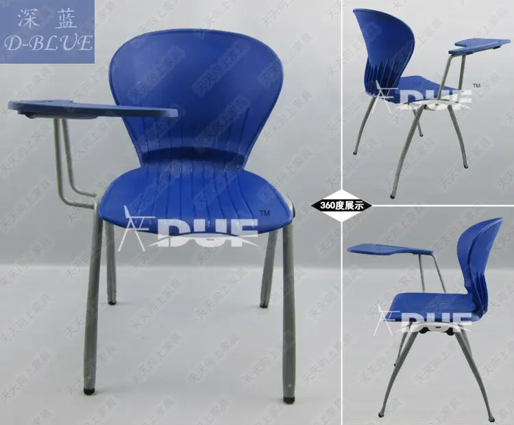 Student Table and Chair with Note Taking Table Training Center Chair with Writing Pad
