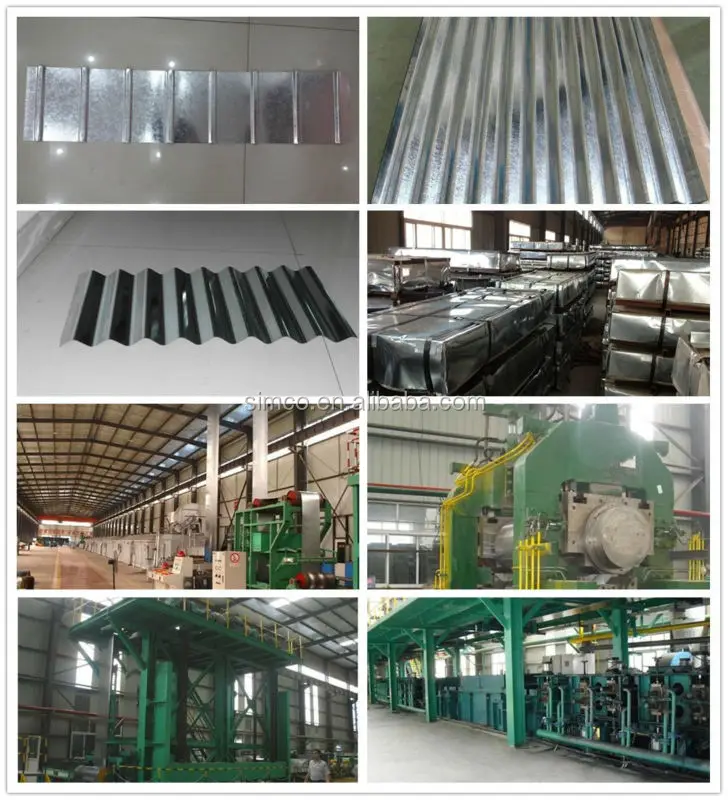 Galvanizado Corrugado De Acero De La Hoja De Metal Techo Panel De