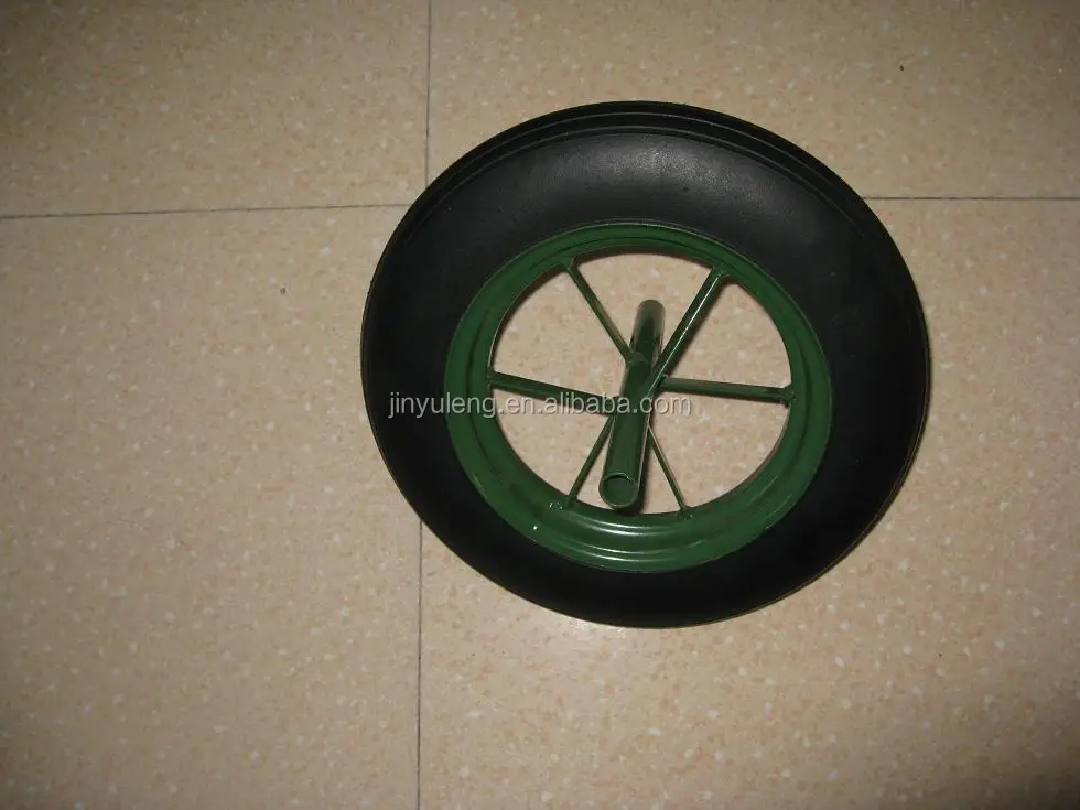 whole sale spokes13*3 prower stone solid rubber wheel for wheelbarrow, hand truck ,trolley