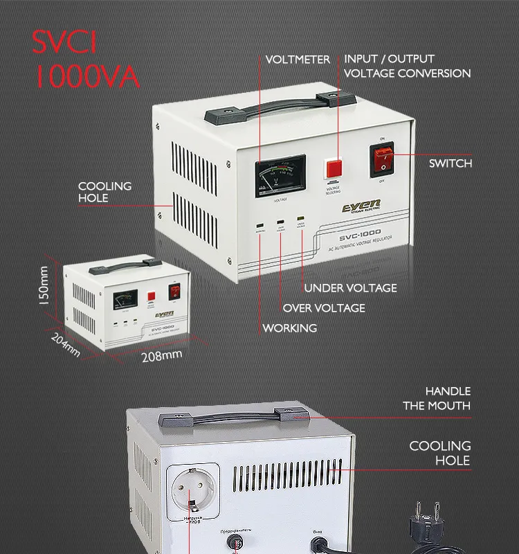 500v 1kv 2kv 3kv 5kv Logicstat Gravel Automatic Voltage Stabilizer