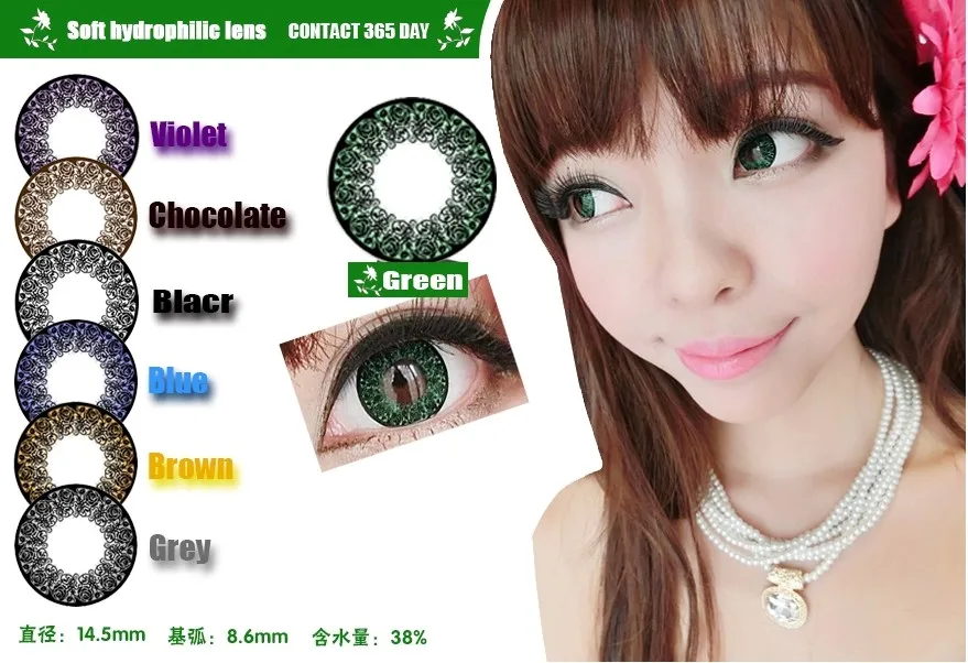 Японские контактные линзы. Crazy contact Lens циферблат.