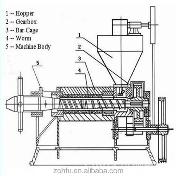 Шнековый пресс для отжима масла чертежи