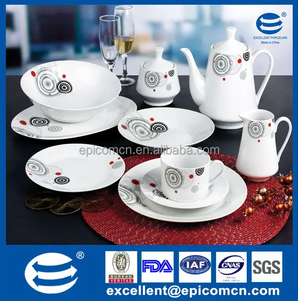 47pcs round porcelain dinner set EX7576