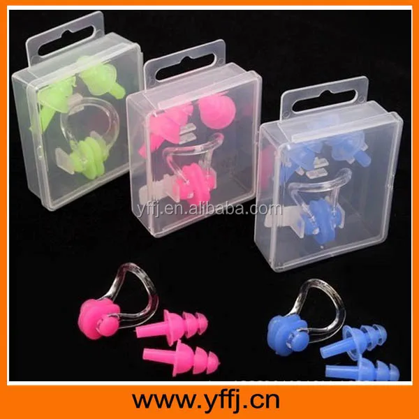 Swimming products non-toxic silicone earplug and nose clip