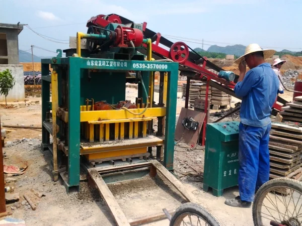 Manual/hand compressed vibrating solid brick&hollow block making machine