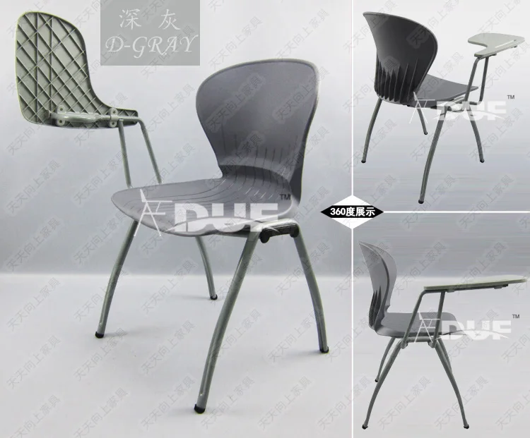 Student Table and Chair with Note Taking Table Training Center Chair with Writing Pad