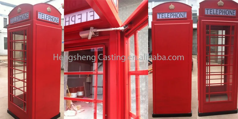 Quiosco de cabina de teléfono rojo caja K6 Espejo Frontal De Puerta